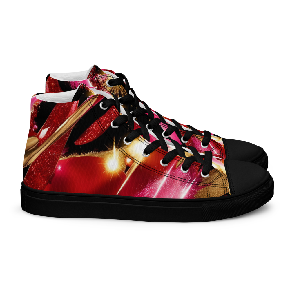 Men’s high top canvas sneakers - Red Party | 5018