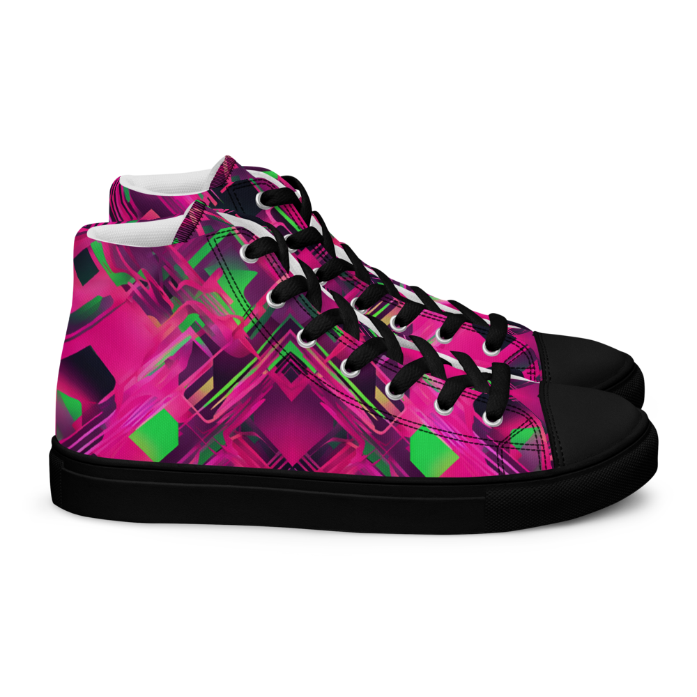 Men’s high top canvas shoes - Cyber Pink | 5026