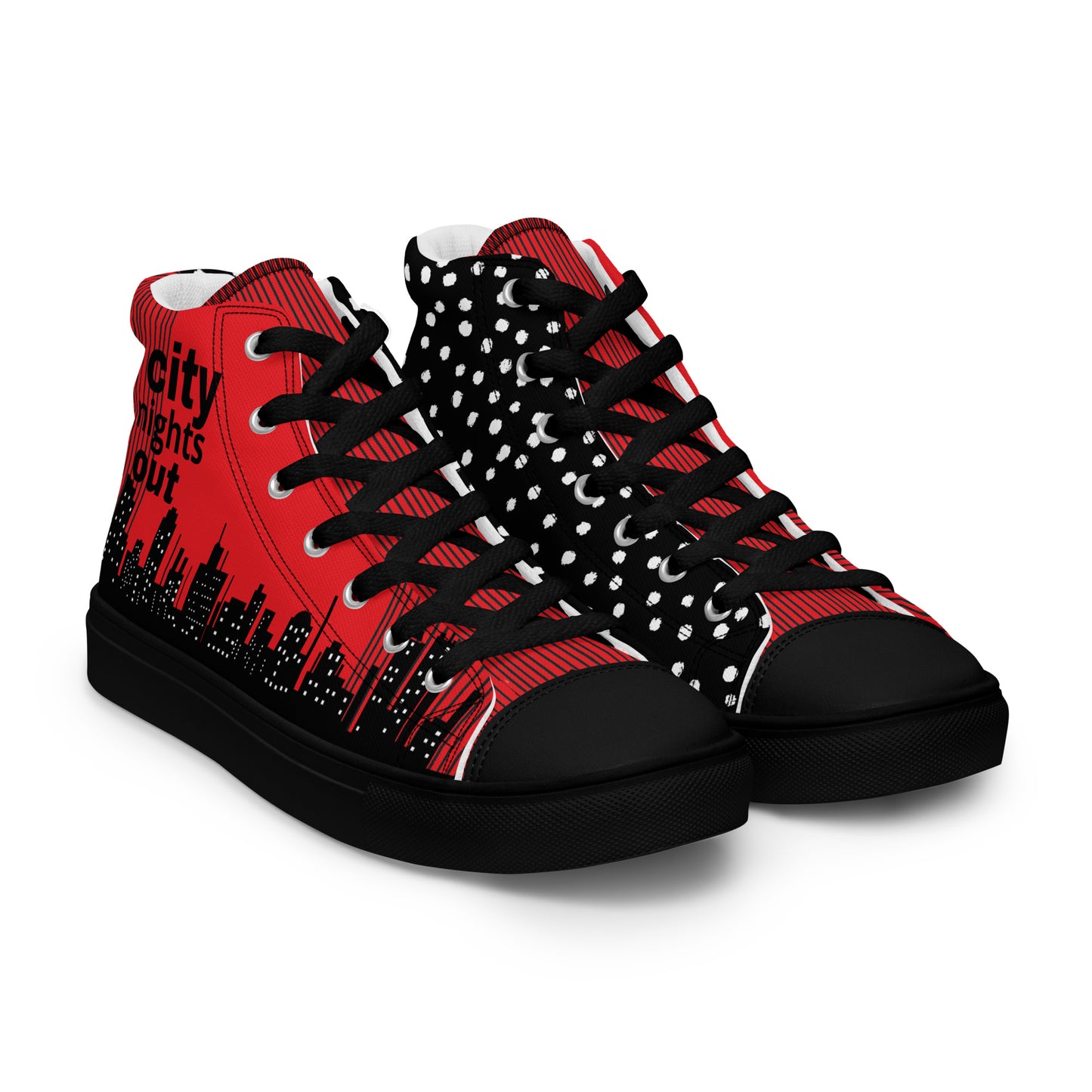 Men’s high top canvas sneakers - City Nights Out | 5011