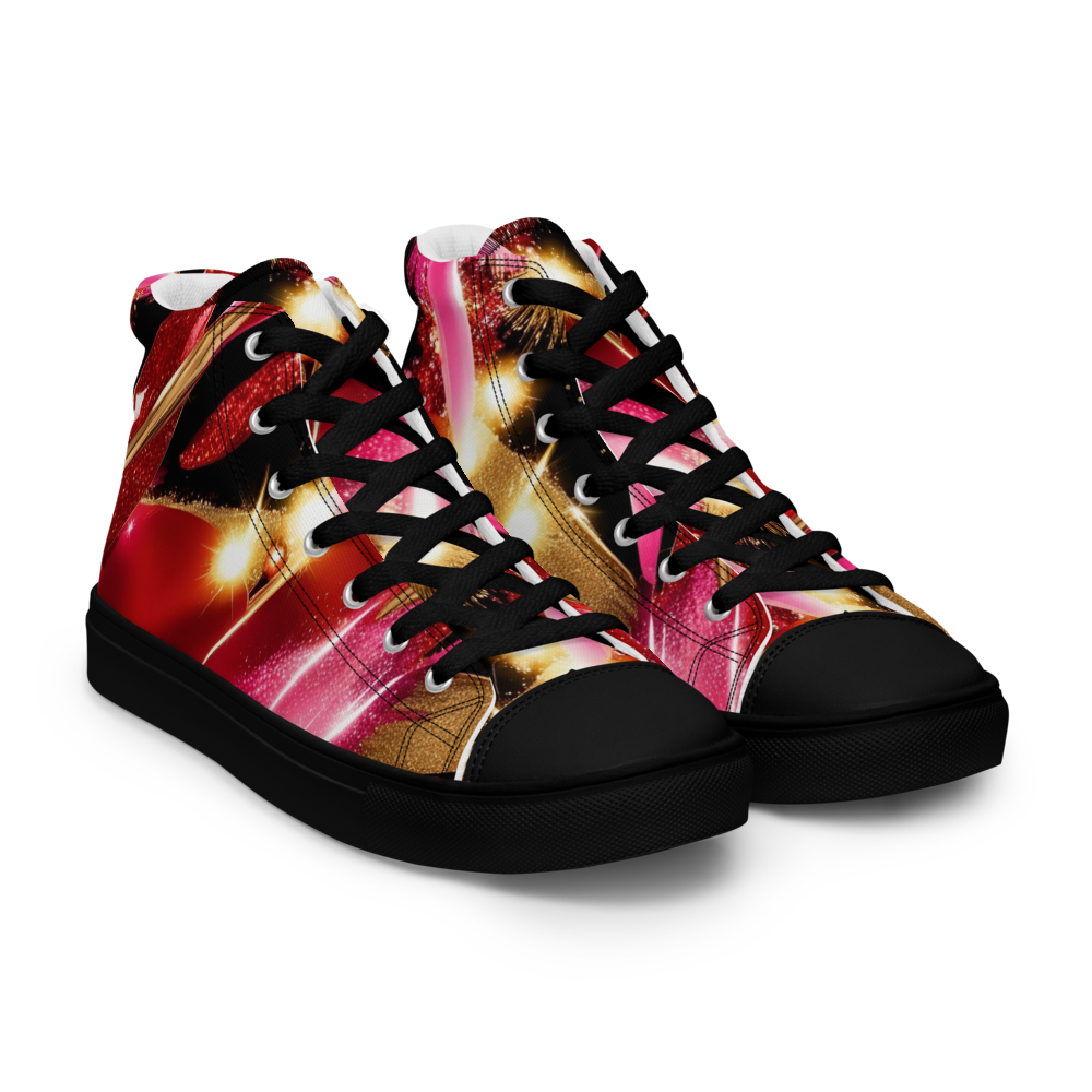 Men’s high top canvas sneakers - Red Party | 5018
