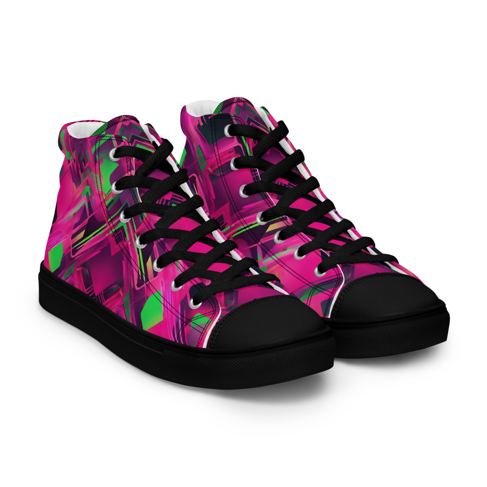 Men’s high top canvas shoes - Cyber Pink | 5026