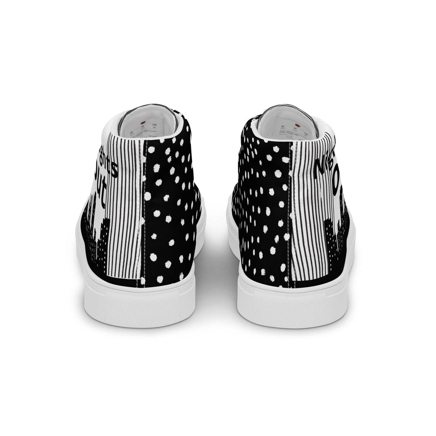 Men’s high top canvas shoes - White Lights out/Nights on | 5014