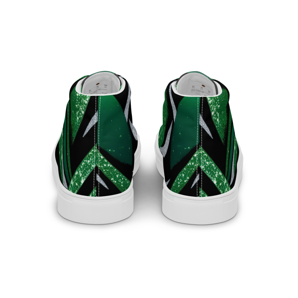 Men’s high top canvas sneakers - Emerald Green Party | 5020
