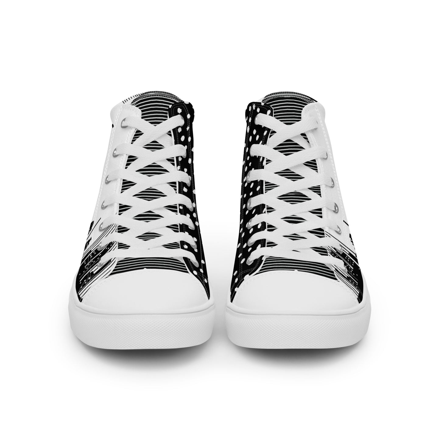 Men’s high top canvas shoes - White Lights out/Nights on | 5014