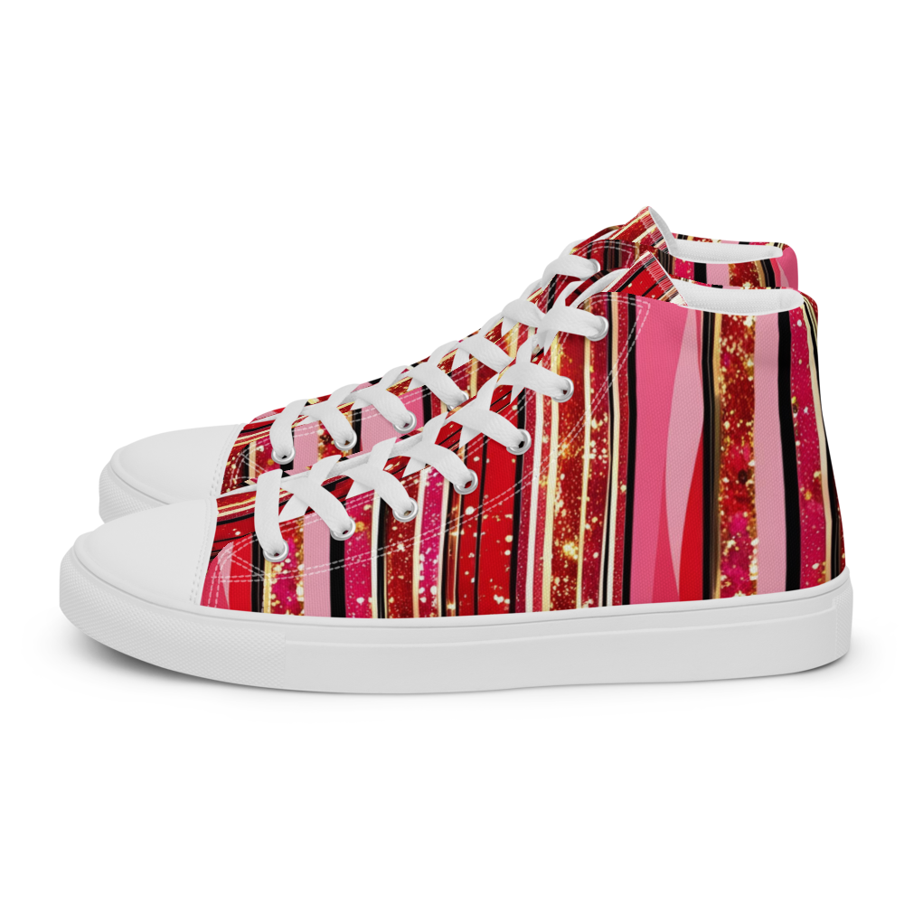 Men's high top canvas shoes - Red Sparks Party | 5022