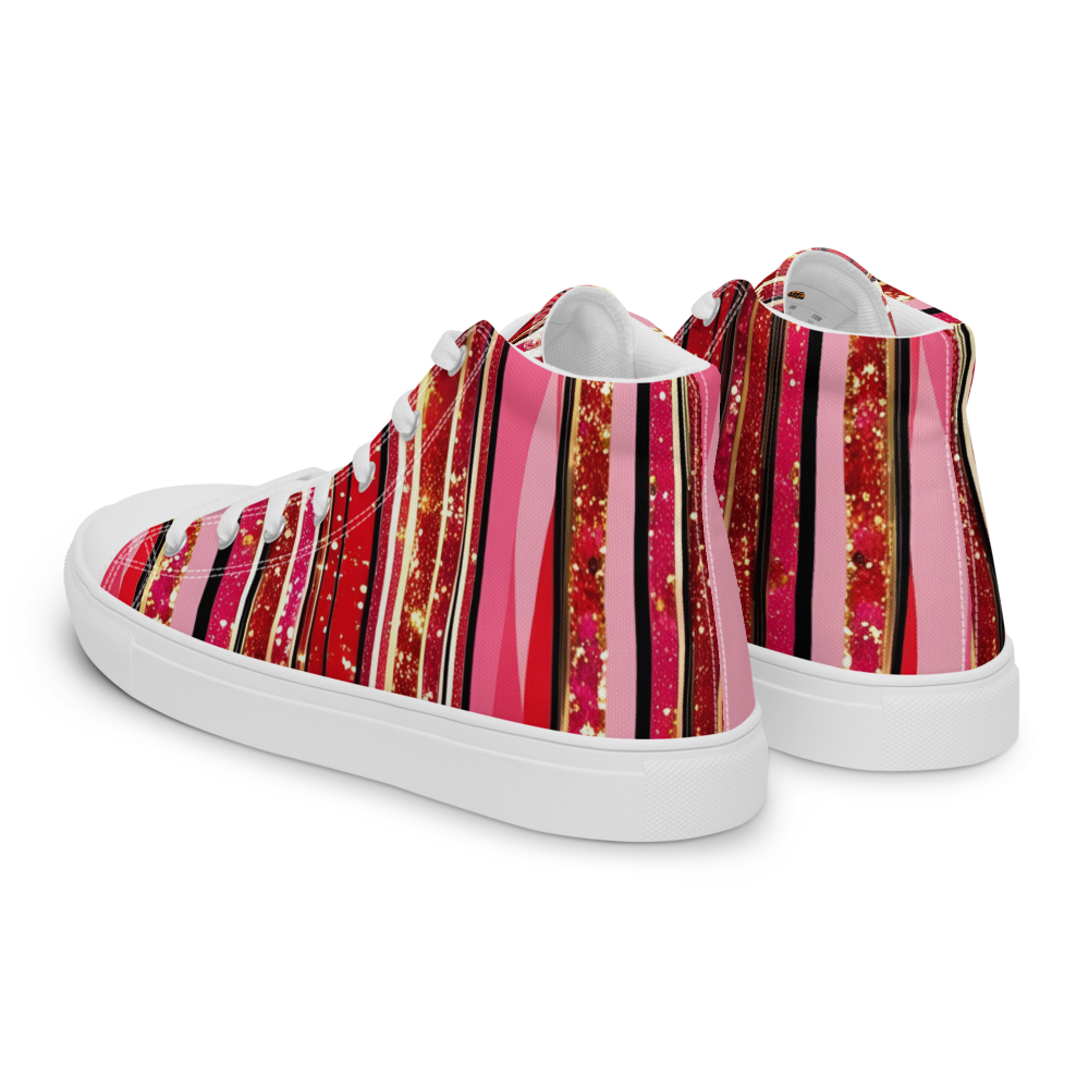 Men's high top canvas shoes - Red Sparks Party | 5022