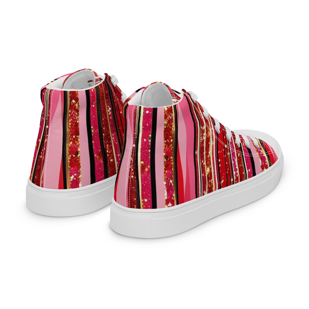 Men's high top canvas shoes - Red Sparks Party | 5022